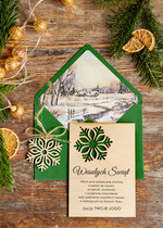 Kartki świąteczne z logo firmy z magnesem lub zawieszką na choinkę kartka świąteczna z twoim logo kartki z drewnianymi zawieszkami na choinkę 0