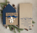 Kartki świąteczne z logo firmy z magnesem lub zawieszką na choinkę Bombka bałwan zawieszka na choinkę i  kartka świateczna dla Firm, kartki swiateczne z logo, biznesowa kartka1