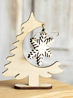 Kartki świąteczne z logo firmy z magnesem lub zawieszką na choinkę Drewniana kartka świąteczna z logo firmy - świąteczna choinka stojąca z kartką świąteczna firmową, drewniana kartka na swieta, kartka swiateczna z zawieszką1