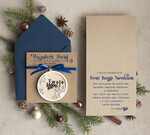 Kartki świąteczne z logo firmy z magnesem lub zawieszką na choinkę Bombka snieżynka zawieszka na choinkę i  kartka świateczna dla Firm, kartki swiateczne z logo, biznesowa kartka1