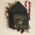 Kartki świąteczne z logo firmy złocone złote elegancka kartka świąteczna dla firmy z logo, błyszczące złocone karnety świąteczne złote napisy, kartki na święta z logo firmy1