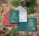 Kartki świąteczne z logo firmy złocone złote kartki świąteczne z logo twojej firmy, złocone karnety świąteczne złote mieniące się napisy1