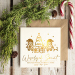 Kartki świąteczne z logo firmy złocone złote firmowe kartki swiateczne z logo złocone treści i napisy na karnecie bożonarodzeniowym, kartki świąteczne dla pracowników, błyszczące złote karnety swiateczne złote napisy0