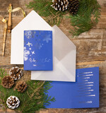 Kartki świąteczne z logo firmy złocone złote kartki świąteczne dla firmy z logo, złocona dowolna treść logotyp2