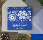 Kartki świąteczne z logo firmy złocone złote firmowe kartki bozonoarodzeniowe z logo, błyszczące złocone karnety świąteczne złote napisy2