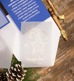 Kartki świąteczne z logo firmy złocone złote kartka świąteczna z logo firmy, złote napisy na kartce świątecznej3