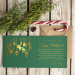 Kartki świąteczne z logo firmy złocone złote elegancka kartka świąteczna dla firmy z logo, błyszczące złocone karnety świąteczne złote napisy, kartki na święta z logo firmy1