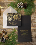 Kartki świąteczne z logo firmy złocone złote kartka świąteczna z twoim logo, błyszczące złocone karnety świąteczne złote napisy0