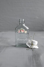 Podziękowania dla Gości Weselnych Butelki/słoiczki z nadrukiem UV podziękowania dla gości butelka na własny alkohol upominki dla gości 0