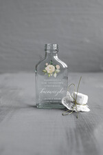 Podziękowania dla Gości Weselnych Butelki/słoiczki z nadrukiem UV podziękowania dla gości weselnych butelki na własny alkohol rustykalne prezenty dla gości weselnych wydruk na butelce0