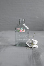 Podziękowania dla Gości Weselnych Butelki/słoiczki z nadrukiem UV personalizowane podziękowania dla gości weselnych mała buteleczka na własny alkohol prezenty dla gości 0