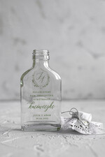 Podziękowania dla Gości Weselnych Butelki/słoiczki z nadrukiem UV rustykalne podziękowania dla gości weselnych  małe buteleczki na nalewkę prezent dla gości weselnych wydruk UV na butelce0