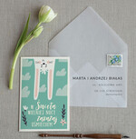 Kartki Wielkanocne kartki wielkanocne  kartki Wielkanocne kolorowe ręcznie robiona kartka na Wielkanoc z zającem 0