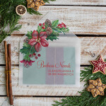 Kartki świąteczne z logo firmy welurowe zielone kartki świąteczne z logo twojej firmy aksamitne zielone kartki świąteczne, firmowe kartki swiateczne, kartki świąteczne dla firm1