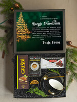 Prezenty oferta dla Firm kubki, filiżanki, kubki termiczne  kosz prezentowy premium z filiżanką dla firm, prezent biznesowy włoskie smaki, upominki na święta dla pracowników Gusto Italiano1