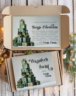 Prezenty oferta dla Firm zestawy na rozgrzewkę Oryginalne prezenty świąteczne dla pracowników, kosz prezentowy  z logo upominek świąteczny dla  klientów biznesowych, świąteczne boxy prezentowe1