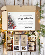 Prezenty oferta dla Firm słodkie zestawy  Oryginalny Prezent świąteczny dla klientów biznesowych, eleganckie prezenty bożonarodzeniowe z miodami i konfiturą, słodkie zestawy świąteczne0