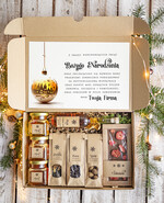 Prezenty oferta dla Firm kawa  herbata miód Prezenty na Boże Narodzenie dla klientów, bożonarodzeniowy prezent biznesowy dla firm herbata i miód, paczki na święta dla pracowników, upominek biznesowy box swiąteczny zestaw z logo 0