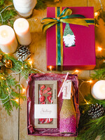 prezenty dla niej zestawy do grzańca fajny pomysł na prezent na święta dla koleżanki brokatowa butelka z bąbelkami0