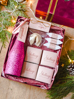 prezenty dla niej zestawy do grzańca wyjątkowy pomysł na prezent dla przyjaciółki na święta brokatowa butelka z bąbelkami2