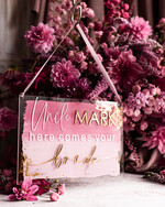 Dekoracje Sali weselnej/Dodatki do Zdjęć tabliczki z napisami  tabliczka z dowolnym napisem dekoracyjna tabliczka sali weselnej, tabliczka do powieszenia na sali weselnej, tabliczka z pleksy malowana na różowo4