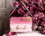 Dekoracje Sali weselnej/Dodatki do Zdjęć tabliczki z napisami  tabliczka z dowolnym napisem dekoracyjna tabliczka sali weselnej, tabliczka do powieszenia na sali weselnej, tabliczka z pleksy malowana na różowo1