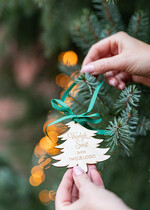 Prezenty oferta dla Firm drobne prezenty dla firm Prezent Biznesowy Na Święta z Logo drewniana Bombka z logo na choinkę Zawieszka Choinka z Logo Firmy  z Logo1