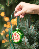 Prezenty oferta dla Firm drobne prezenty dla firm Prezent Biznesowy Na Święta z Logo Ekskluzywna Bombka z logo na choinkę z Logo Firmy, zielona bombka choinkowa z logo4