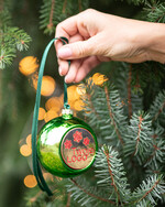 Prezenty oferta dla Firm drobne prezenty dla firm Prezent Biznesowy Na Święta z Logo Ekskluzywna Bombka z logo na choinkę z Logo Firmy, zielona bombka choinkowa z logo3