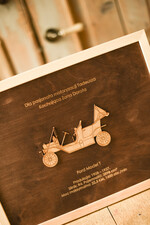 prezenty dla niego Puzzle, drewniane skrzynie, skarbonki pomysł na prezent dla faceta pod choinkę obrazek z autem i dedykacją  1