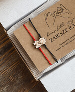 prezenty dla niej bransoletki szczęścia  Pomysł na Prezent dla Pary Drewniane Bransoletki Puzzle Serce Upominek dla Modej Pary Prezent dla Nowożeńców 2