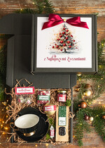 Prezenty indywidualne  zestawy z kubkiem i filiżanką praktyczny świąteczny dla niej pod choinkę, ciekawy prezenty dla mamy na swieta, box filiżanka i zestaw do kawy herbaty dla dziewczyny, bozonarodzeniowy prezent dla mamy0