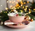 Prezenty indywidualne  zestawy z kubkiem i filiżanką praktyczny świąteczny dla niej pod choinkę, ciekawy prezenty dla mamy na swieta, box filiżanka i zestaw do kawy herbaty dla dziewczyny, bozonarodzeniowy prezent dla mamy3