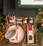 Prezenty indywidualne  zestawy z kubkiem i filiżanką praktyczny świąteczny dla niej pod choinkę, ciekawy prezenty dla mamy na swieta, box filiżanka i zestaw do kawy herbaty dla dziewczyny, bozonarodzeniowy prezent dla mamy1