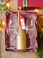 Prezenty indywidualne  zestawy do grzańca, piwa, szampana  wyjątkowe pomysł na prezent dla Rodziców grawerowane kieliszki 1