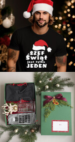 prezenty dla niego kubki termosy koszulki Kreatywny pomysl na prezent dla niego pod choinkę koszulka Tshirt z napisem świątecznym, prezent na święta dla meżczyzny koszulka i termos, kreatywny prezent dla chłopaka śmieszna koszulka w boxie 0