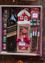 Prezenty oferta dla Firm ekskluzywne prezenty dla firm  Prezent od firmy na święta, luksusowy zestaw prezentowy, drewniana skrzynka na prezent dla pracowników zestaw bez butelki 2