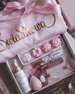Prezenty dla świadków boxy prezentowe dla Świadkowej, prośba o świadkowanie  Szlafrok dla Świadkowej ze złotym Napisem - Prośba o Świadkowanie Box prezentowy 4