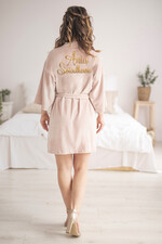 Prezenty dla świadków boxy prezentowe dla Świadkowej, prośba o świadkowanie  Welurowy Szlafrok dla Świadkowej Prośba o świadkowanie zestaw Różowa Boho filiżanka z łyżeczką7