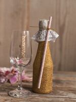 Prezenty dla świadków boxy prezentowe dla Świadkowej, prośba o świadkowanie  Szlafrok dla Świadkowej ze złotym Napisem - Prośba o Świadkowanie brokatowy szampanek i kieliszek8