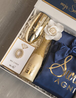 Prezenty dla świadków boxy prezentowy dla Świadkowej, prośba o świadkowanie  czy zostaniesz moją świadkową pomysł na prezent dla świadkowej, Box prezentowy dla świadkowej z granatowym szlafrokiem, zestaw prezentowy dla druhny5