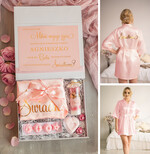 Prezenty dla świadków boxy prezentowe dla Świadkowej, prośba o świadkowanie  prośba o świadkowanie, box dla świadkowej ze szlafrokiem, białe pudełko z kosmetykami dla świadkowej, niezbędnik dla Świadkowej, box prezentowy dla świadkowej0