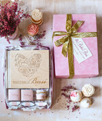 Prezenty dla Babci i Dziadka Prezenty dla Babci Prezent Dla Babci Zestaw w Welurowym pudełku Przepisnik Kuchenny drewniany z grawerem 0