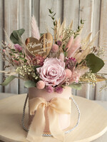 Prezenty dla Babci i Dziadka Prezenty dla Babci flowerbox z wieczną różą dla Babci i Dziadka, prezent dla Babci i Dziadka podziękowanie na weselu bukiet kwiatów, kompozycje z suszonych kwiatów0