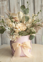 Prezenty dla Babci i Dziadka Prezenty dla Babci flowerbox z wieczną różą dla Babci i Dziadka, prezent dla Babci i Dziadka podziękowanie na weselu bukiet kwiatów, kompozycje z suszonych kwiatów1