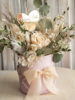 Prezenty dla Babci i Dziadka Prezenty dla Babci flowerbox z wieczną różą dla Babci i Dziadka, prezent dla Babci i Dziadka podziękowanie na weselu bukiet kwiatów, kompozycje z suszonych kwiatów3