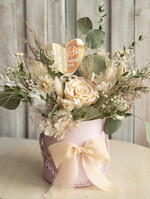 Prezenty dla Babci i Dziadka Prezenty dla Babci flowerbox z wieczną różą dla Babci i Dziadka, prezent dla Babci i Dziadka podziękowanie na weselu bukiet kwiatów, kompozycje z suszonych kwiatów6