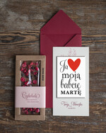 Prezenty dla Babci i Dziadka Prezenty dla Babci super prezent dla babci Magnes Kartka i Czekolada  0