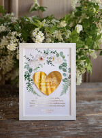 Prezenty dla Babci i Dziadka Prezenty dla Babci Ramka dla Babci o złotym sercu z życzeniami, Prezent na dzień Babci 0