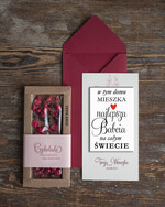 Prezenty dla Babci i Dziadka Prezenty dla Babci super prezent dla babci Magnes na lodówkę Kartka i Czekolada  0